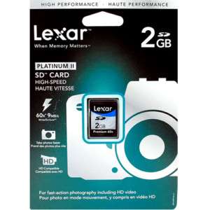 New Lexar 2GB SD Secure Digital 60X Memory Card 2 GB 2G  