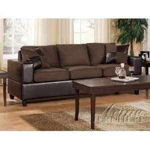 Acme Furniture Chocolate Easy Rider and Espresso Bycast Sofa 00106