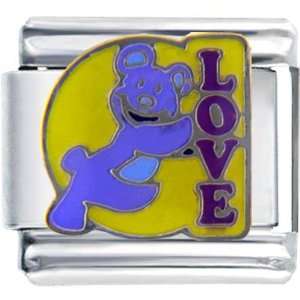  Purple Love Bear Italian Charms: Pugster: Jewelry