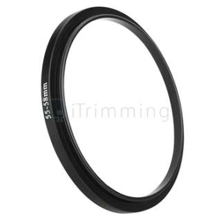 58mm UV Filter Lens Cap Step Up Adapter Ring 55 58 mm  