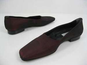 BLARNEYS CO OP Iridescent Red Satin Flats Shoes Sz 6.5  