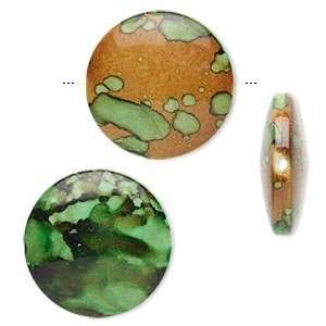  Watercolor Splash Acrylic Resin Beads 34mm (1 1/3) Coins 