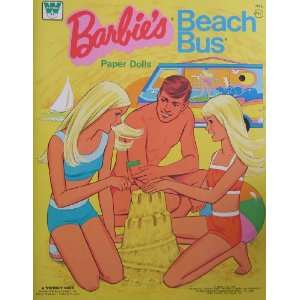   BARBIES BEACH BUS Paper Dolls Book (1976 Whitman): Toys & Games