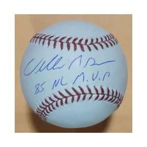  Autographed Willie Mcgee Baseball   w 85 NL MVP Sports 