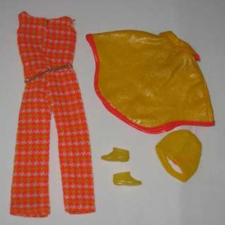 1971 MATTEL BARBIE PONCHO PUT ON OUTFIT COMPLETE #3411  