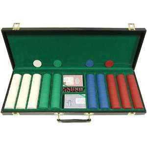  500 10g Casino Dice Composite Poker Chip Set w/Deluxe Case 