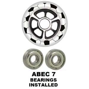Yak NEW FA Metal Core Wheel WHITE 100mm with Abec 7 Bearings Installed