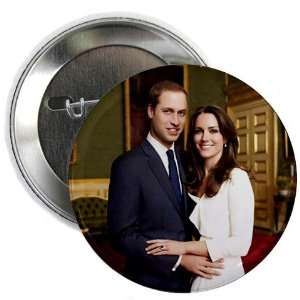 Prince William Kate Middleton Royal Engagement 2.25 Pinback Button 