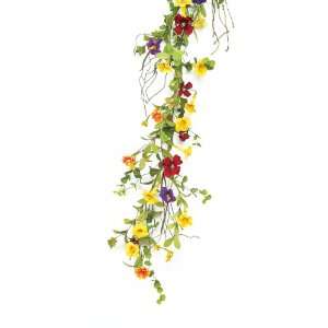 com Melrose Summer Garden Garland with Bright Colored Trumpet Flowers 