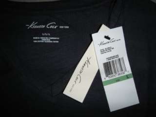 NWT! KENNETH COLE Mens Soft Washed V Neck Knit Cotton T Shirt Retail $ 
