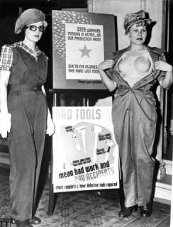 Plastic Bra, Safety For Women Workers   WWII Photo  
