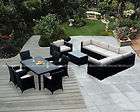 Outdoor Patio Wicker Furniture 15pc Dining & Couch Set