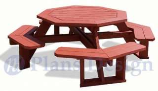 Classic Octagon Picnic Table Woodworking Plans #ODF08  