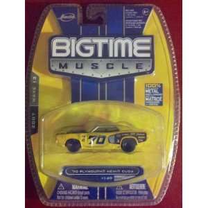   Time Muscle Yellow Racing 1970 Plymouth Hemi Cuda 1:64 Scale Die Cast