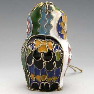 Chinese Exquisite Enamel Ornament Funny Owl Crafts  