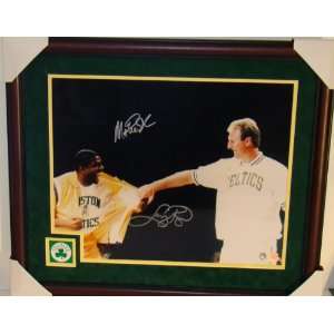 : NEW Magic Johnson Larry Bird SIGNED Framed 16x20   Autographed NBA 