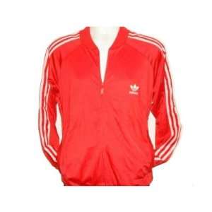  Adidas Mens Superstar Jacket Red / White Stripes Sports 
