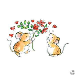 Penny Black love tail Rubber stamp Valentines Mice  