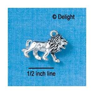    C2622+ tlf   3 D Lion   Silver Plated Charm: Home & Kitchen