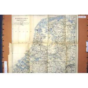  MAP 1894 NETHERLANDS ROTTERDAM AMSTERDAM ANTWERP