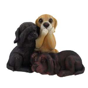  Adorable NO EVIL Puppies Statue Figure Dogs