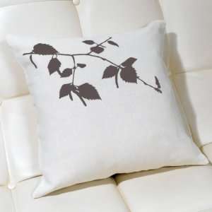  Birch Print Hemp Accent Pillow Chocolate