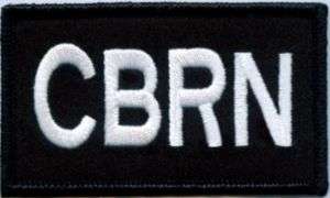 CBRN Black & White Patch WMD HAZMAT     