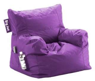 Purple Bean Bag Large Fluffy Dorm College Couch Chair Drink Holder 