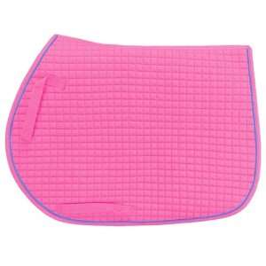  Cotton Quilted All Purpose Saddle Pad, Bright Pink [Misc 