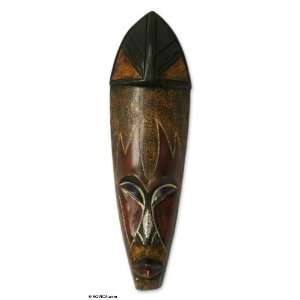  Ghanaian wood mask, God of Fire Home & Kitchen