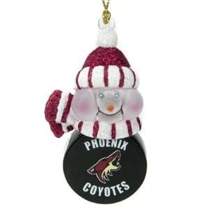  Phoenix Coyotes All Star Light Up Snowman Ornament (Set of 