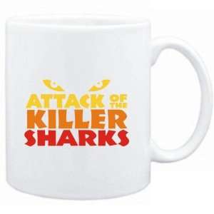  Mug White  Attack of the killer Sharks  Animals: Sports 