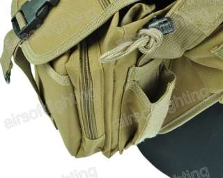 Airsoft 600D Tactical Utility Shoulder Backpack Bag Pouch Tan A  