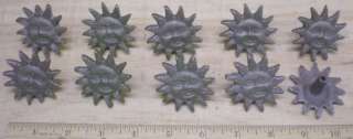 10 CELESTIAL SUN Drawer PULL KNOB Handle 1 3/4 castiron  