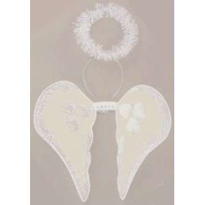  Deluxe Angel Wings and Halo Create a Costume Kit with 