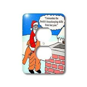   Santa and the Hazmat Suit   Light Switch Covers   2 plug outlet cover