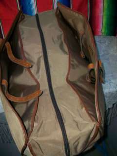 Vtg. Lancel Thick Canvas & Leather Large Duffle Travel Luggage Bag 