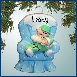 Personalized Christmas Ornaments   Big Brother in Chair   Personalized 