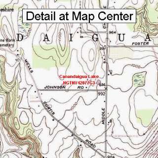  USGS Topographic Quadrangle Map   Canandaigua Lake, New 