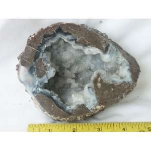  Agate Rimmed Hollow Geode with Crystals, 8.47.1 