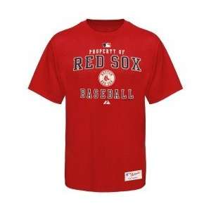  Majestic Boston Red Sox Red Property Of T shirt: Sports 
