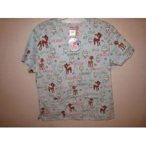   Rudolph The Red Nosed Reindeer & Clarice Scrub Top 