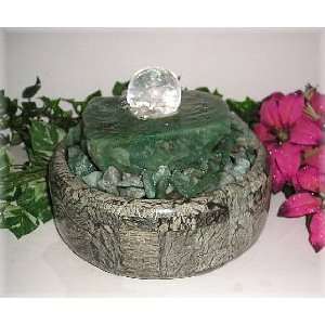  Green Agate Sphere Table Water Fountain