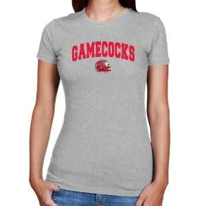  Jacksonville State Gamecocks Ladies Ash Logo Arch Slim Fit 
