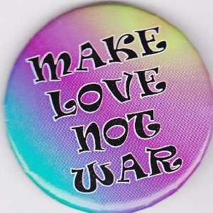  Make Love Not War Button Pin   Tie Dyed: Everything Else