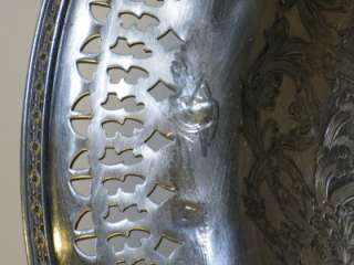 WILCOX Silver plate FOOTED BOWL hand engraved scroll  