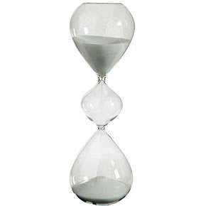 Hr. Hourglass Sand Timer White 4.1x12.8   73531WHIT  