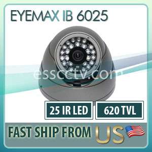 EYEMAX IB 6025 Outdoor DOME IR CAMERA High Resolution 620 TVL 25 IR 