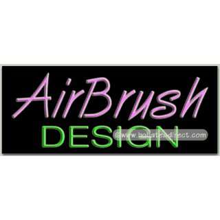 Airbrush Design Neon Sign (13H x 32L x Grocery & Gourmet Food