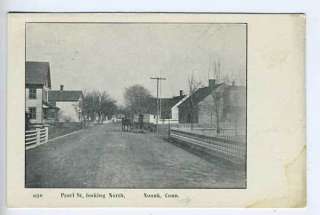 Noank CT Street View Wagon Horse Postcard  